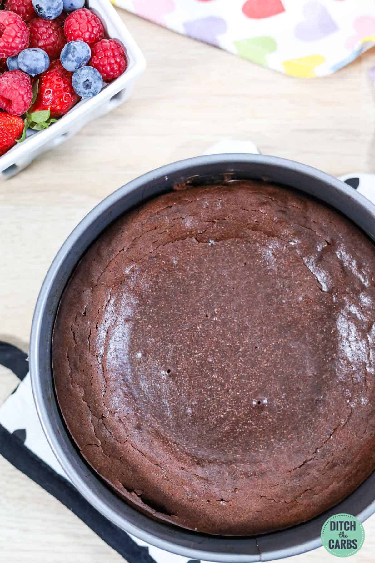 baked flourless chocolate cake