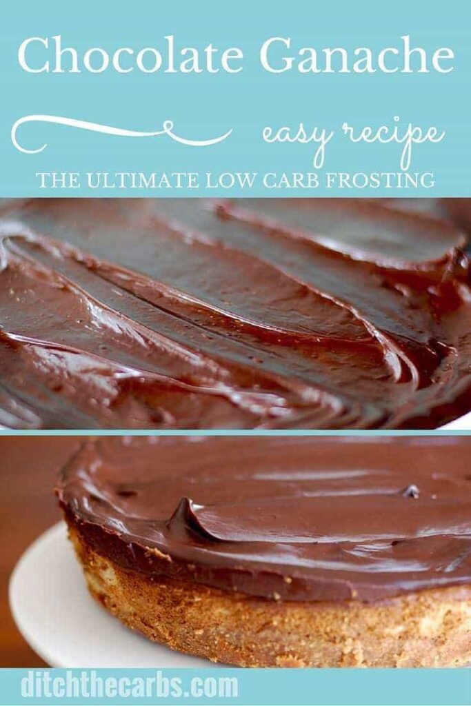 The ultimate low carb frosting - easy chocolate ganache. Can be used in SOOO many recipes. | ditchthecarbs.com