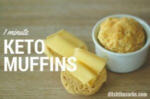 1 minute keto muffins are fluffy and versatile sweet or savoury. Take a look, you will love them. | ditchthecarbs.com