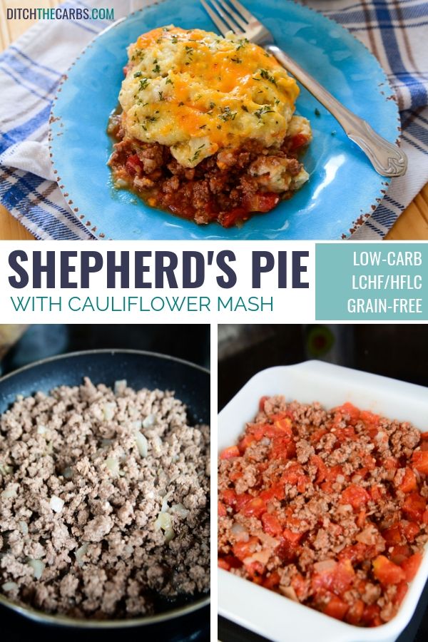 Low-carb Shepherd's Pie with Cauliflower Mash