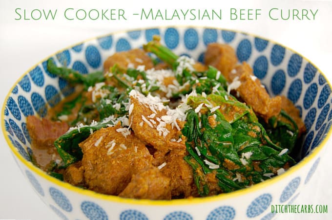 Slow Cooker Malaysian Beef Curry | Ditch the Carbs