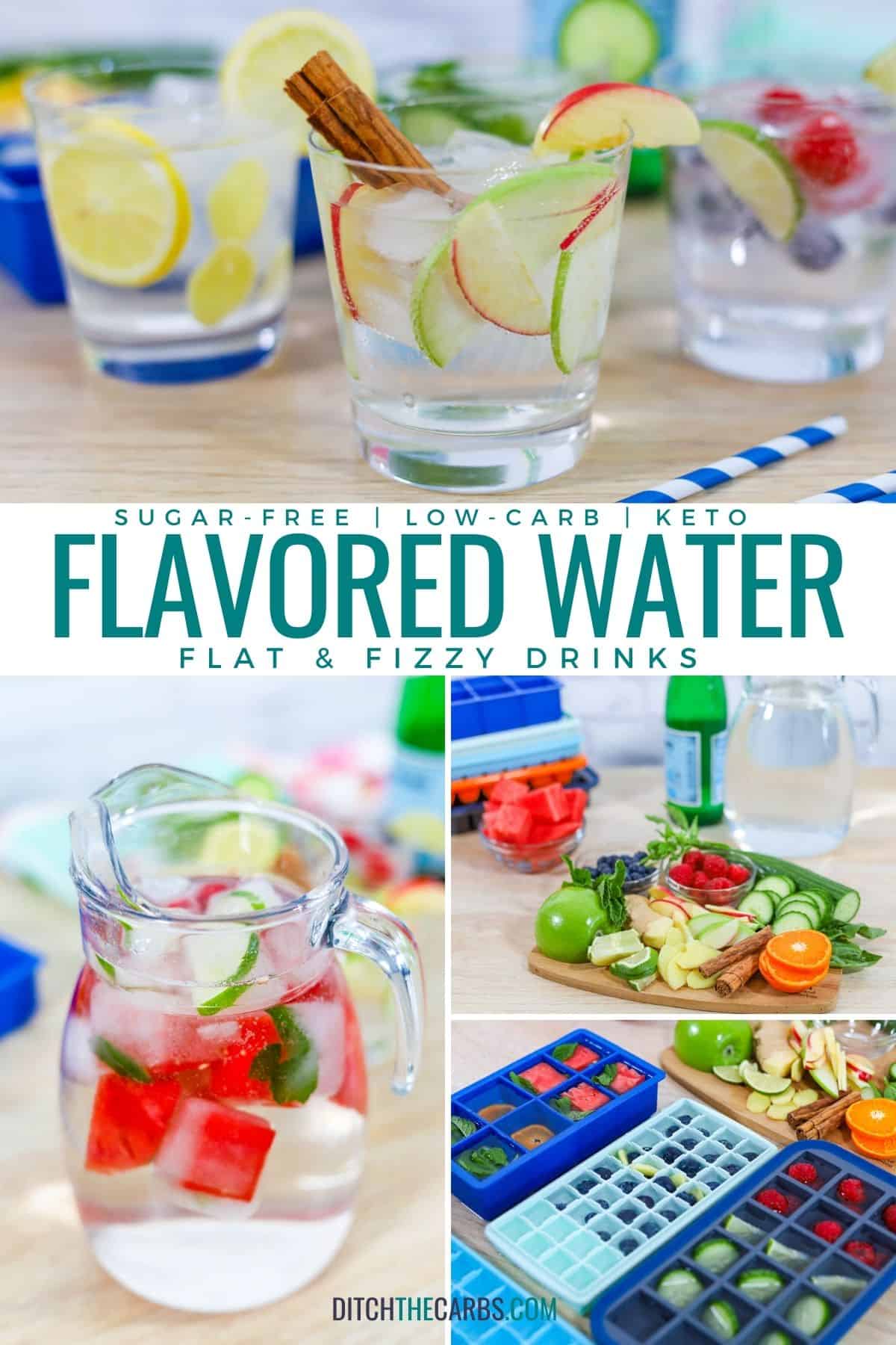 collage of how to make infused water drinks