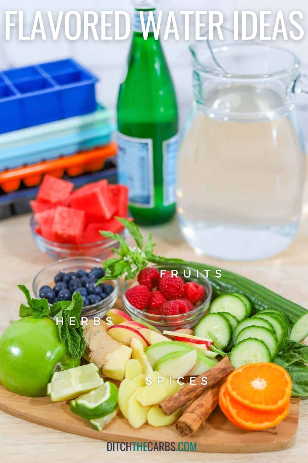 a fruit platter to make infused water drinks