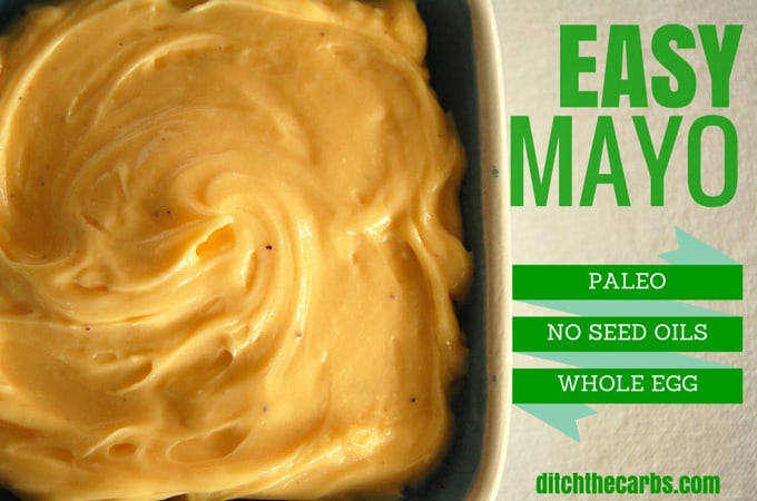 WOW! You have to watch this video how to make super simple mayonnaise! Who knew it was this easy? I can see why this has gone viral. | ditchthecarbs.com