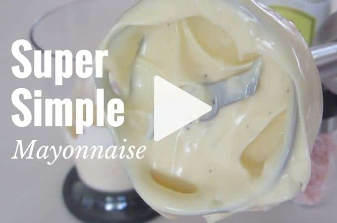 Home-made mayonnaise in the stick blender