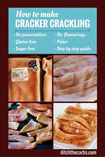How To Make Crackling - the EASY way with NO KNIVES!!!! Crackling is cheap, it is easy and this method is the best recipe on the internet. Crackling is a great snack and can be flavoured with herbs and spices. | ditchthecarbs.com