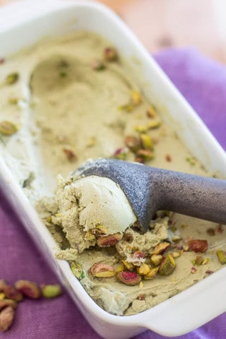 pistachio ice cream rolled