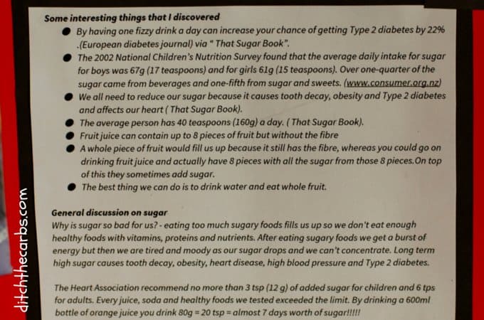Sugar Science Project for a child\'s science fair presentation of results