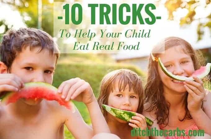 3 kids sitting in the sun eating watermelon and Real Food for Kids