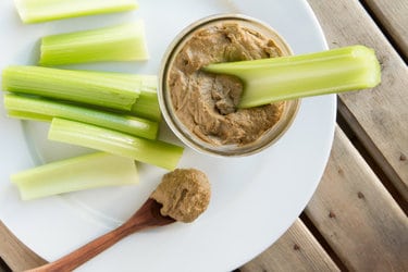 Chicken rosemary spread with celery slices