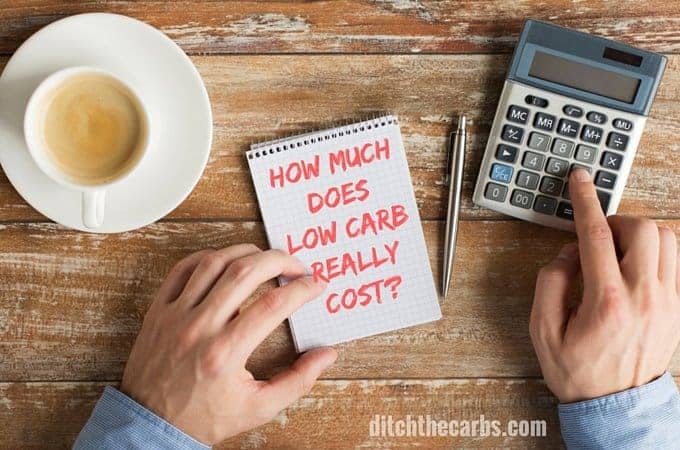 calculator and paper how much does low-carb cost