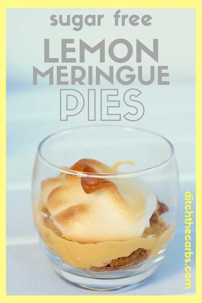 Single-serve lemon meringue pie in a glass jar