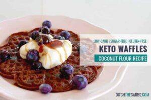 How To Make Easy Chocolate Keto Waffles, naturally gluten-free because it's made with coconut flour.