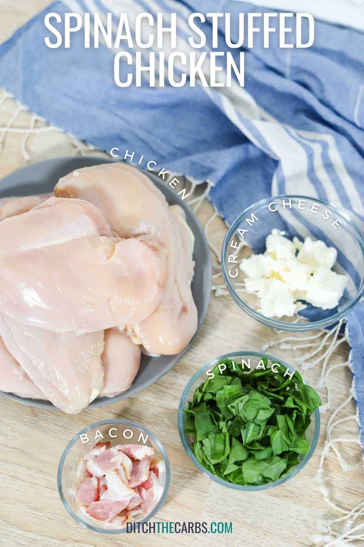 labelled in to make stuffed chicken breasts