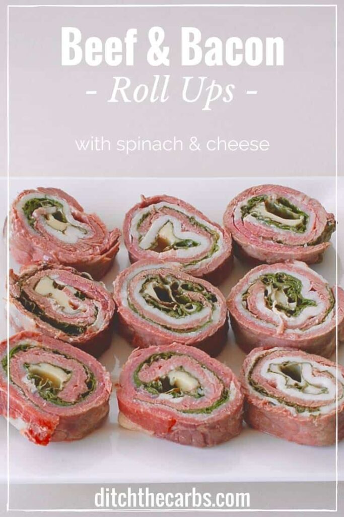 Beef and bacon roll ups can be made as a meal, snack, appetiser or school lunch. The possibilities are endless. | ditchthecarbs.com