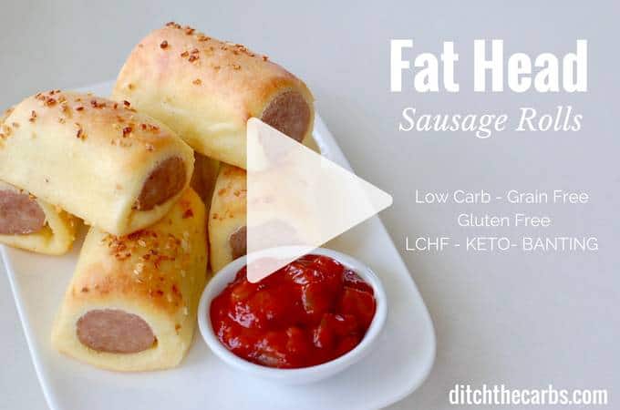Fat Head sausage rolls have arrived and are going crazy. How to turn a humble sausage into something spectacular . | ditchthecarbs.com