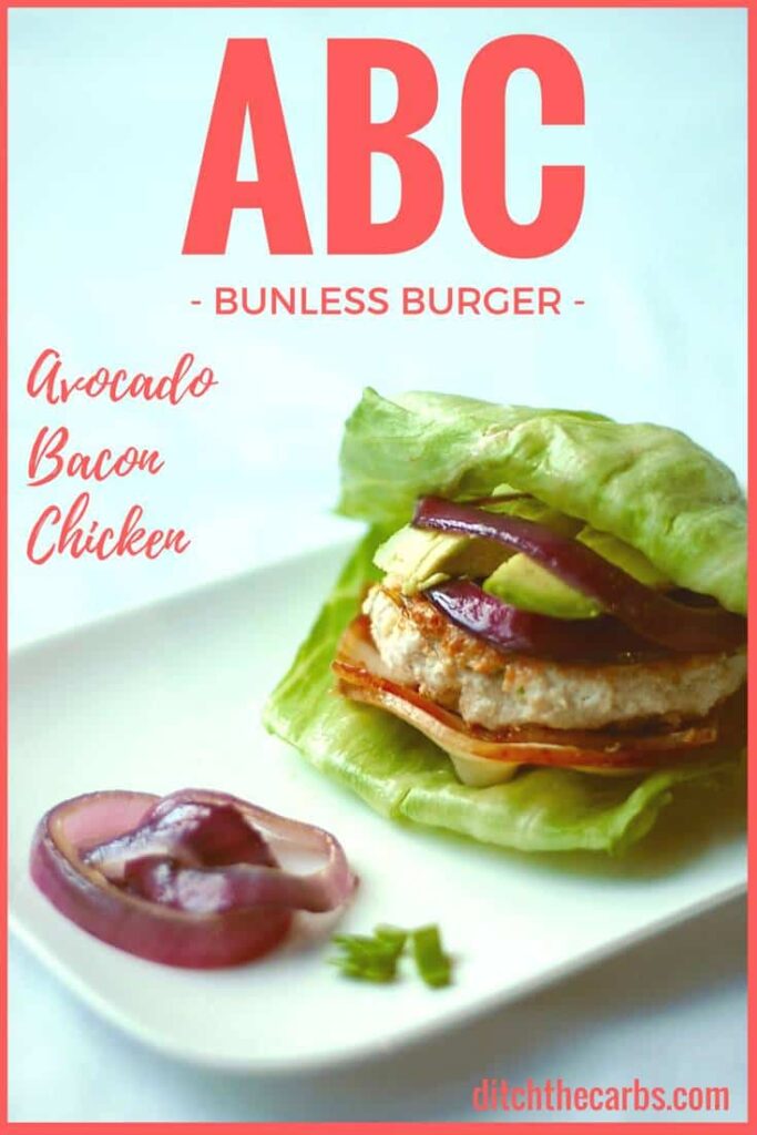 ABC burger served with lettuce