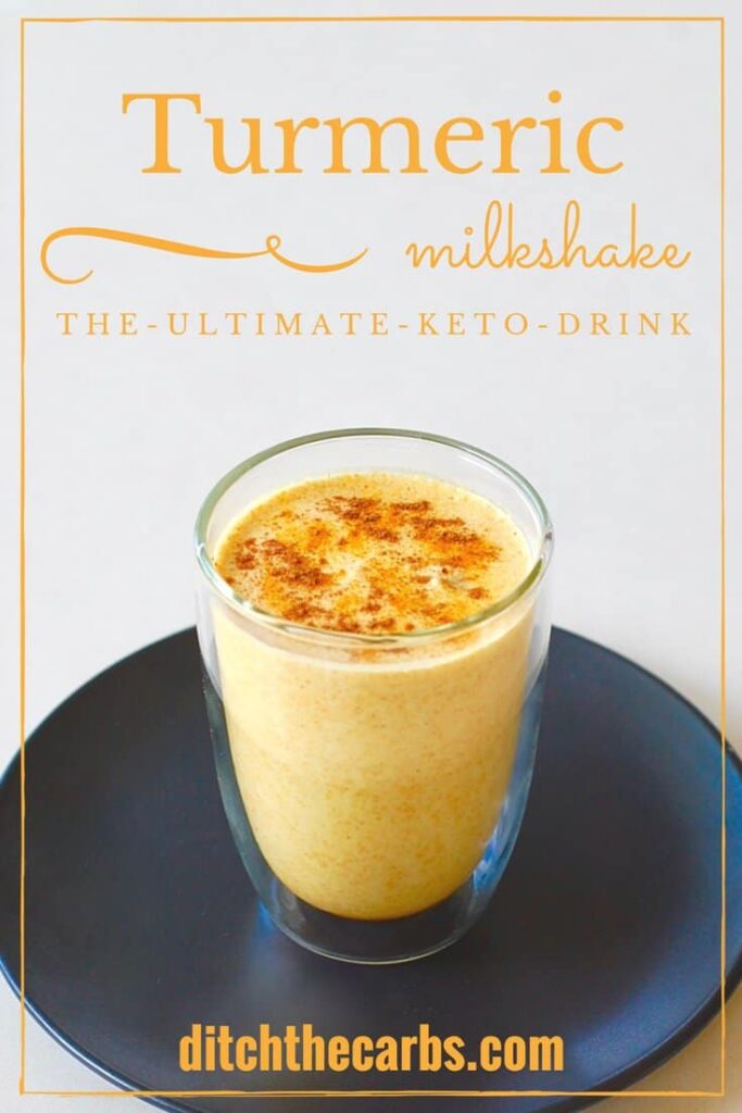 Keto turmeric milkshake - the fat burning drink from The Keto Diet Book. | ditchthecarbs.com