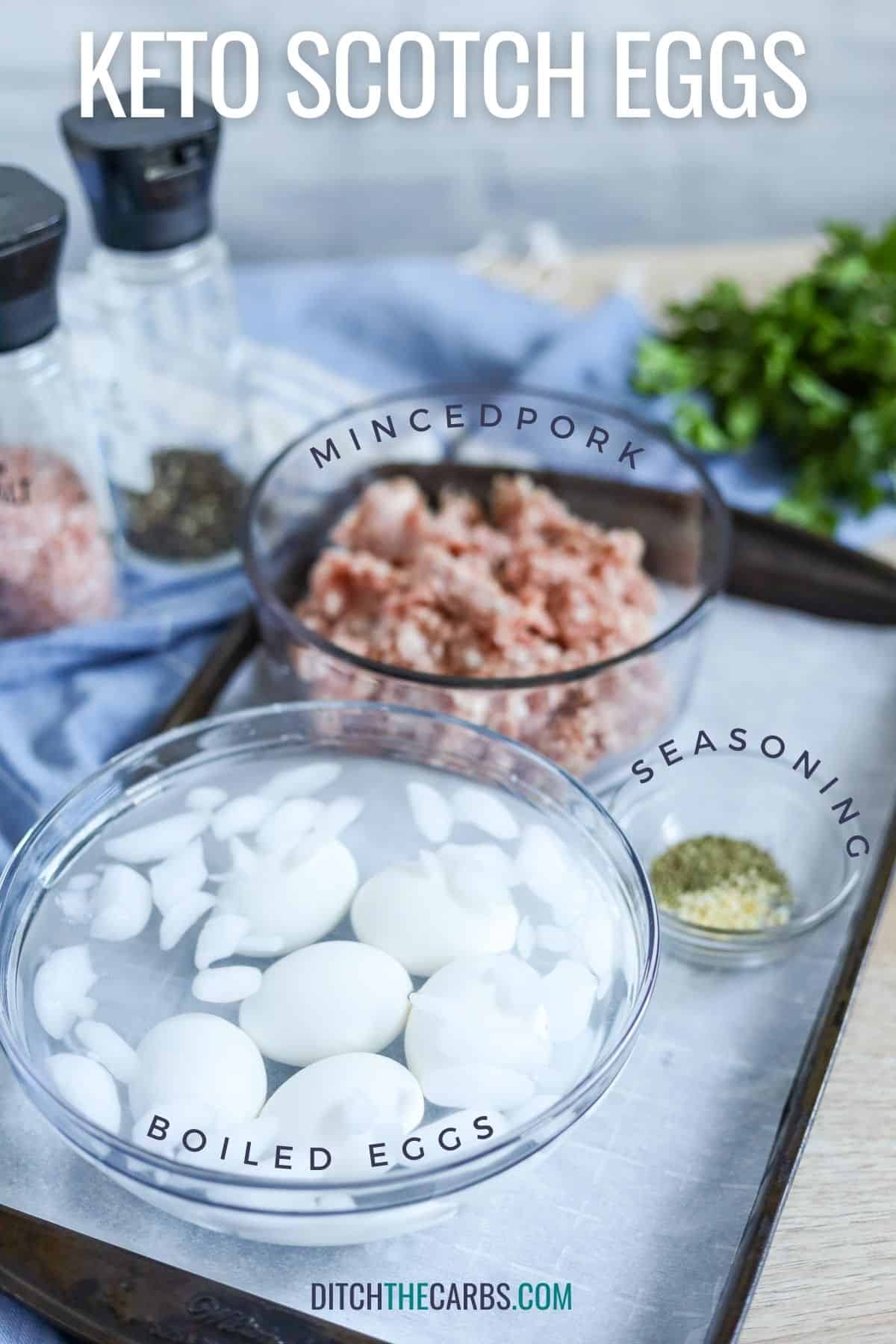 ingredients needed to make keto Scotch eggs