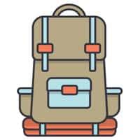 cartoon of a backpack