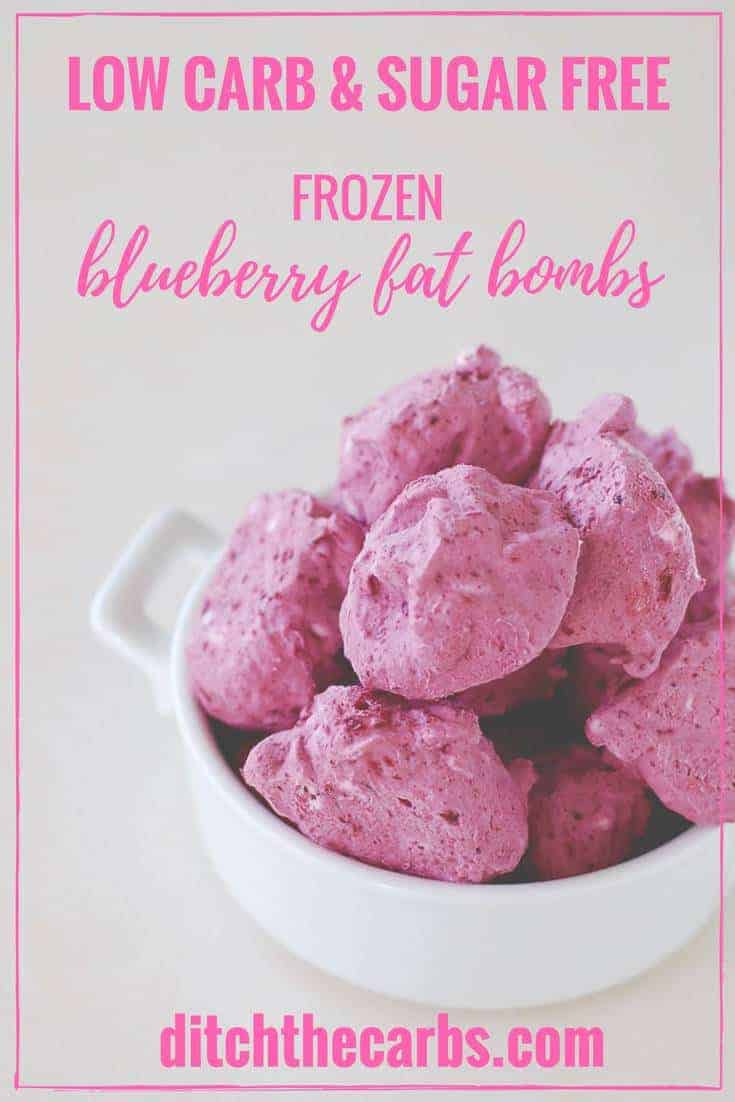 sugar free frozen blueberry fat bombs - low-carb freezer recipes