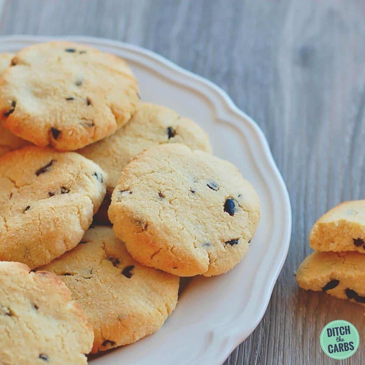 baked cookies on a white plate