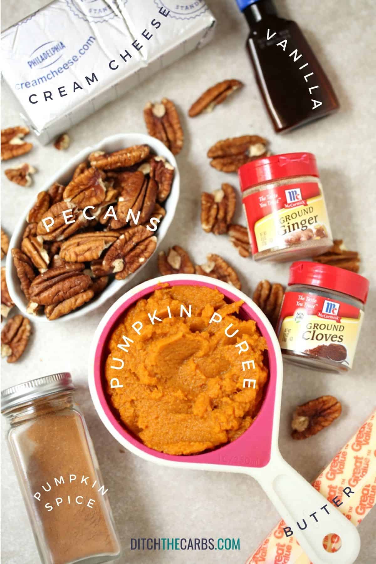 ingredients needed to make sugar-free pumpkin pie fudge