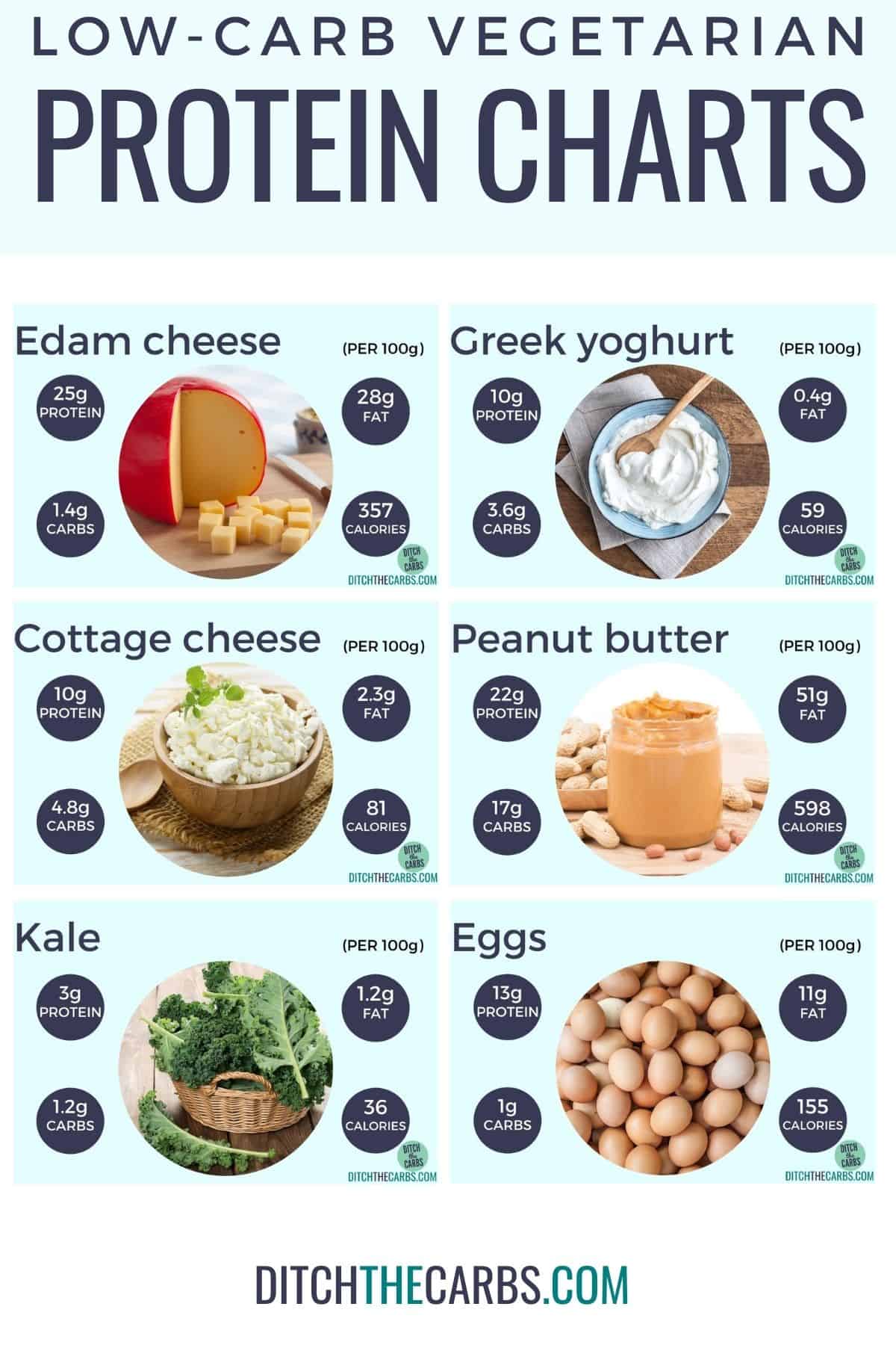 10 High-Protein Low-Carb Vegetarian Foods (Protein Charts) + 31 recipes