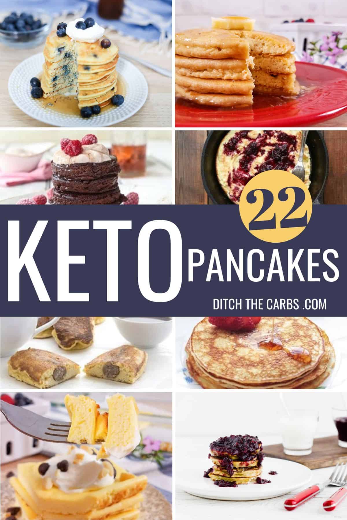 collage of the best keto pancake recipes