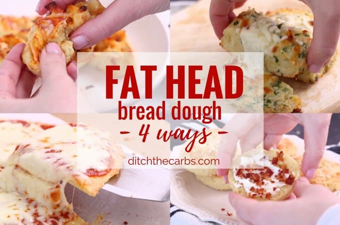 The world's no.1 low-carb mozzarella dough recipe - 4 ways. Watch the quick cooking video that has gone viral. #lowcarb #keto #pizza #glutenfree #ketofam #sugarfree | ditchthecarbs.com