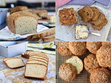 A collage of bread and bread rolls