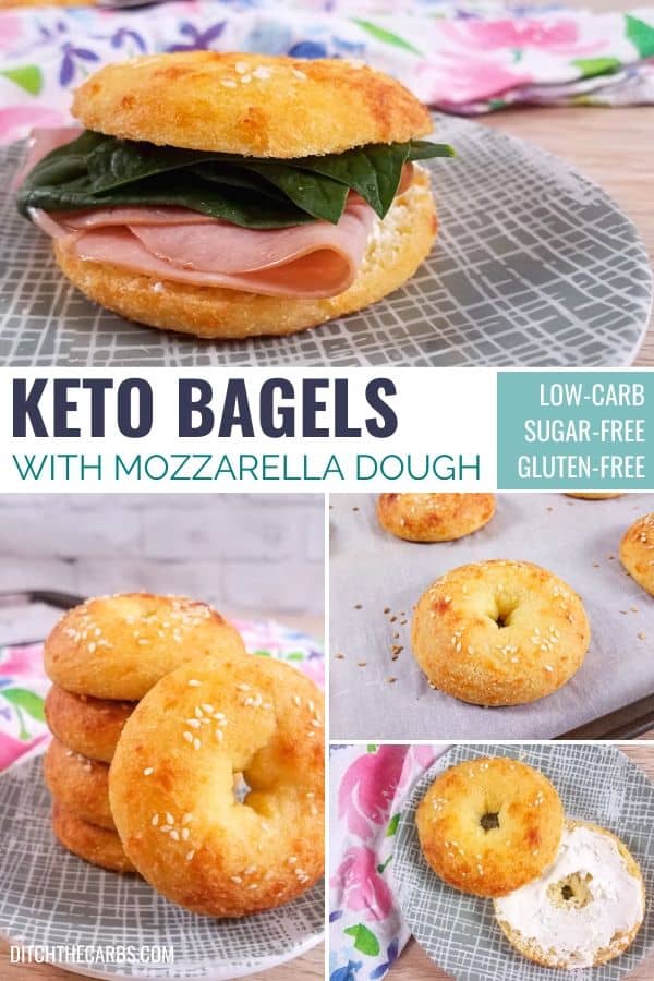 The ultimate EASY recipe for KETO mozzarella dough bagels.