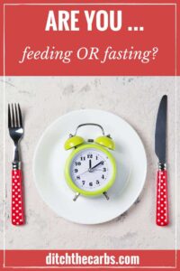 A clock that is on a plate, with intermittent fasting