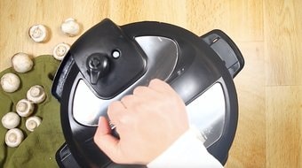 Locking the Instant Pot lid into place