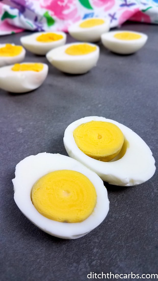 Boiled eggs cooked in a pressure cooker