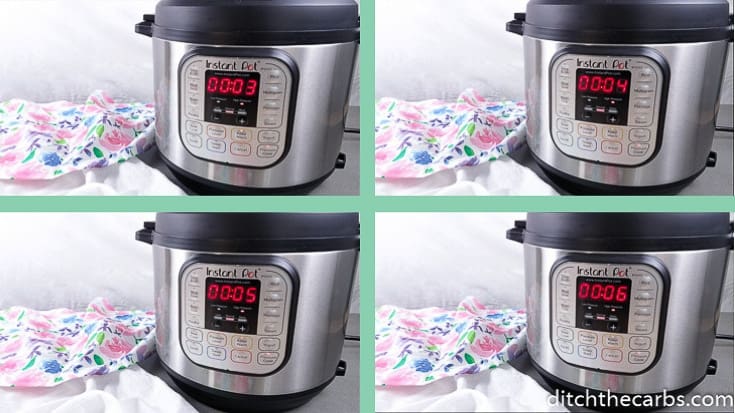 4 time trials of boiling eggs in 4 instant pots