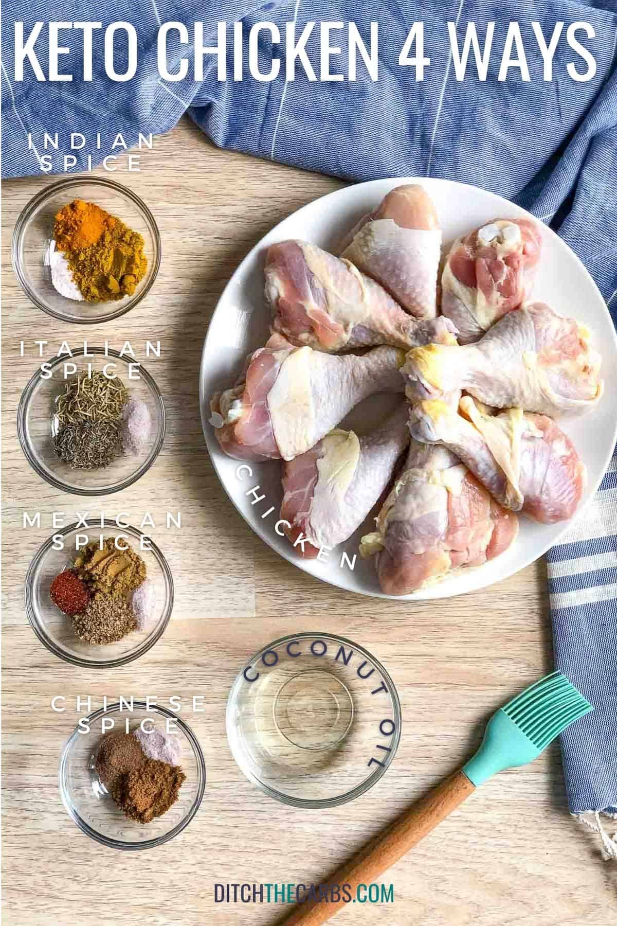 ingredients to make keto chicken drumstick recipes