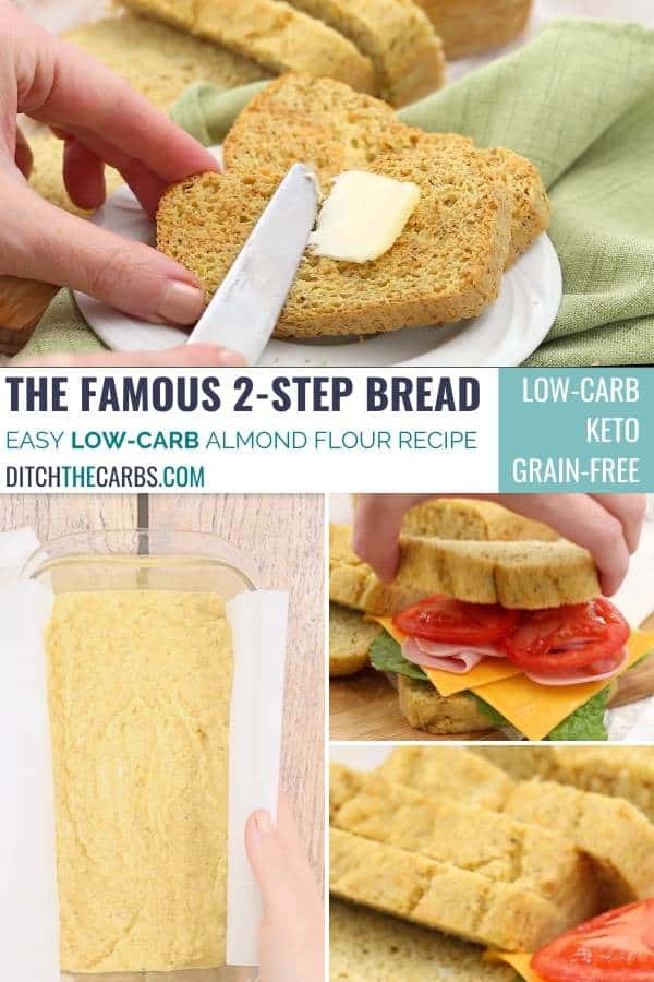 The famous 2-step method for Flourless Yeast Free Low-Carb Bread 