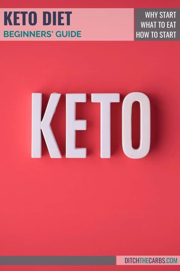 Text white letters spelling keto