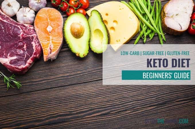 Healthy keto food sitting on top of a wooden cutting board 
