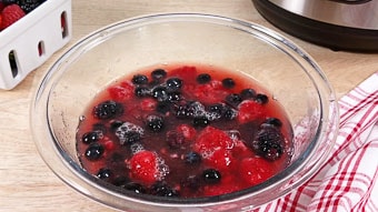 A bowl of Instant Pot cooked berries