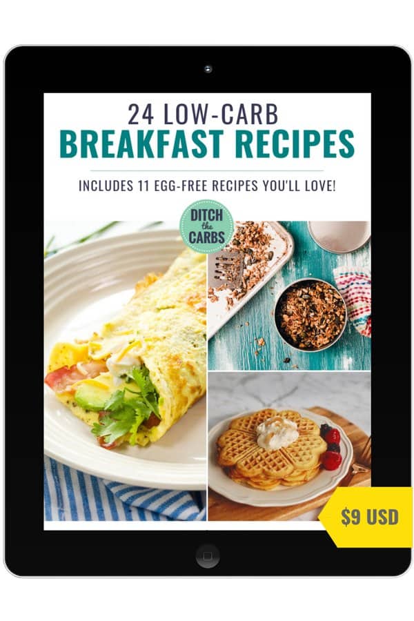 The best low-carb breakfast recipes cookbook ipad mockup