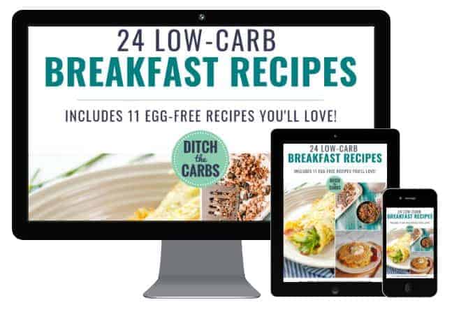 The best low-carb breakfast recipes  eBook mockup on various devices