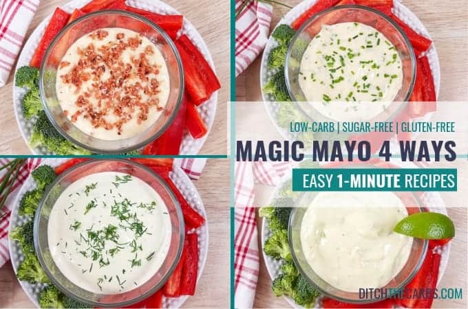 four images of mayonnaise flavors