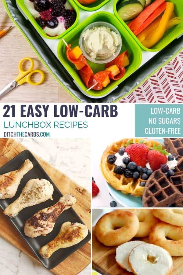 A collage of easy healthy school lunchbox recipes 