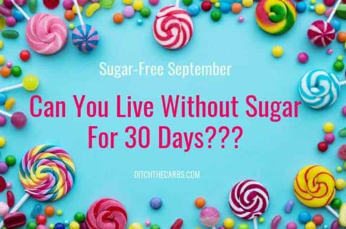 Sugar-Free September heading wth lollipops