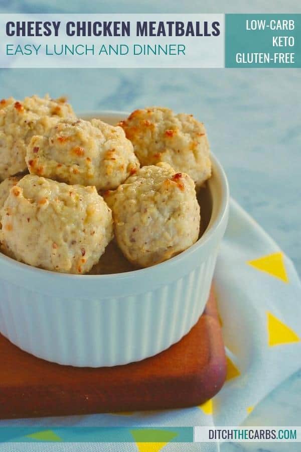 Cheesy Chicken Keto Meatballs