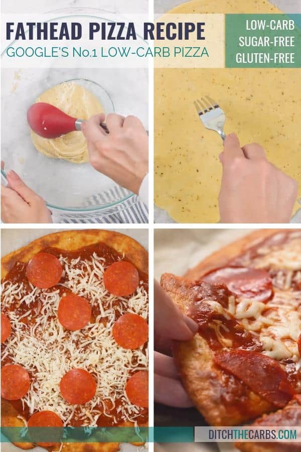 FatHead Pizza collage