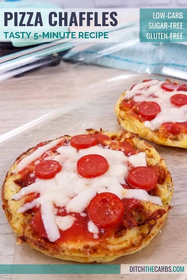 low-carb pizza chaffles are the perfect weekend lunch 
