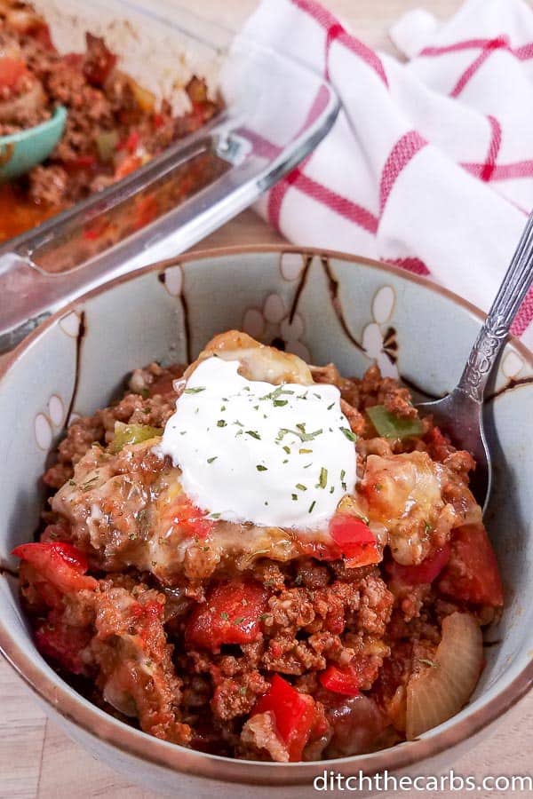 Wow! healthy low-carb meal prep for a family of four - chili casserole